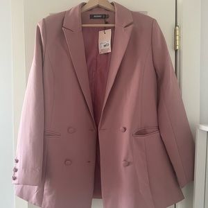 Missguided blush pink blazer